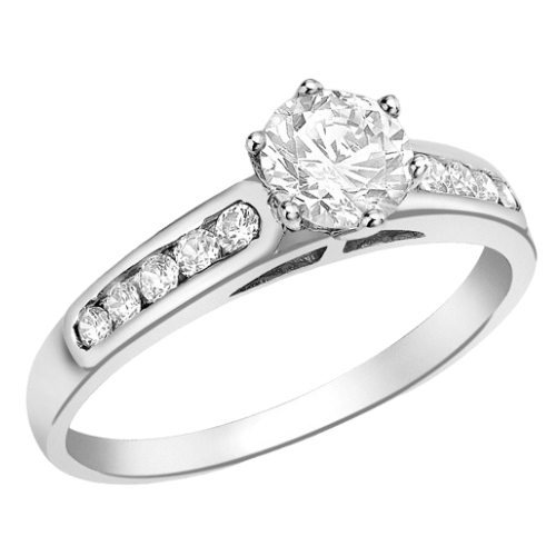 White Gold Solitaire Ring