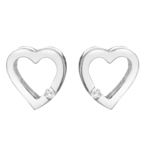 Floating Heart Studs