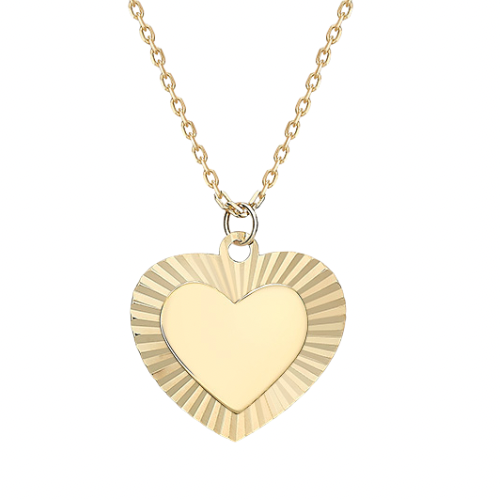 Gold Double Heart Necklace